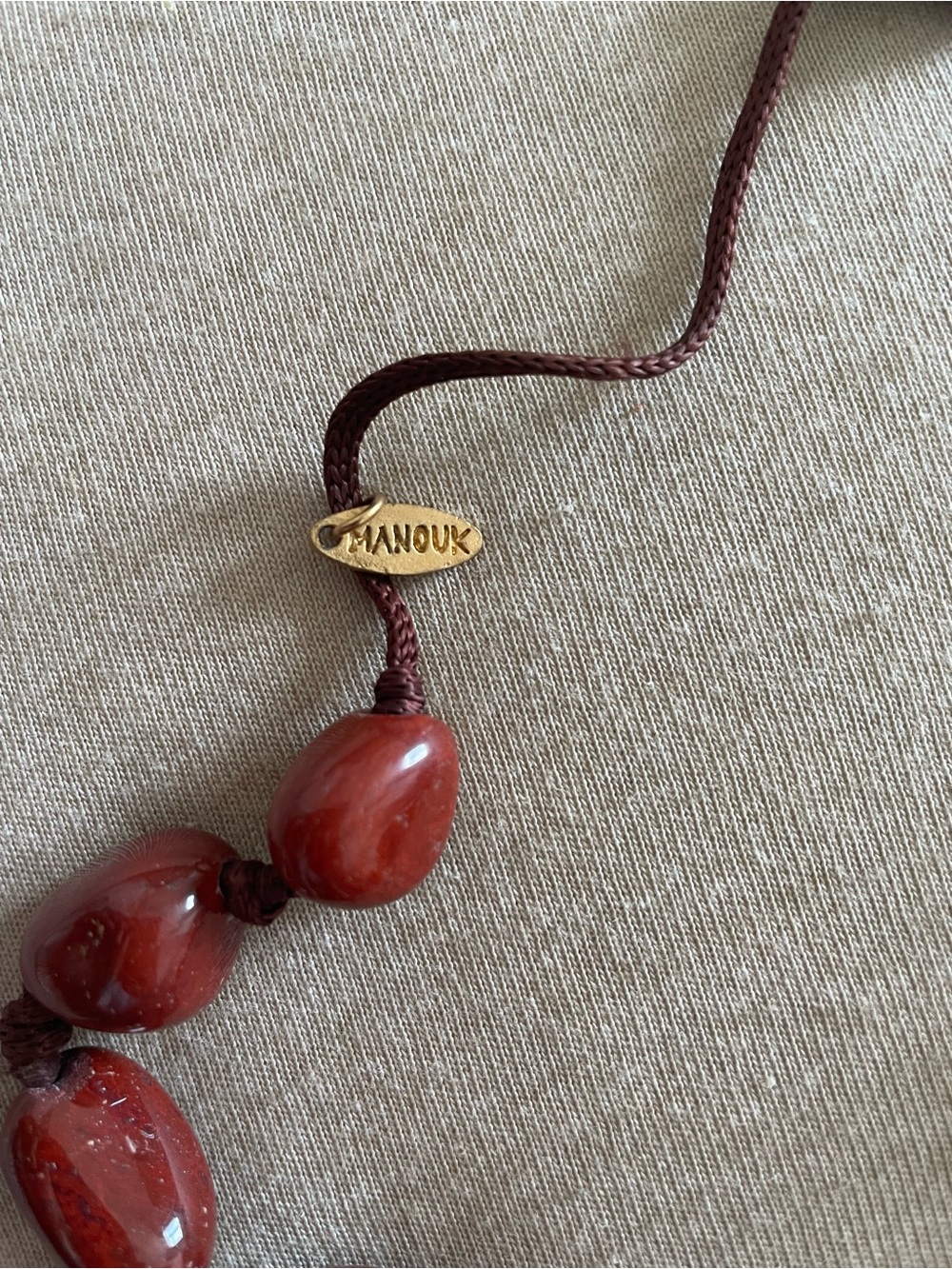 Women’s Hand-Knotted Necklace in Deep Burgundy by Unknown Brand - Picture 3 of 5